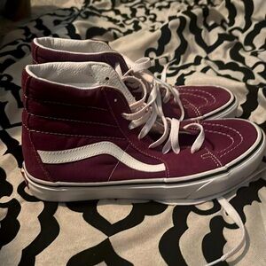 Purple high tops vans new without tags size 8.5